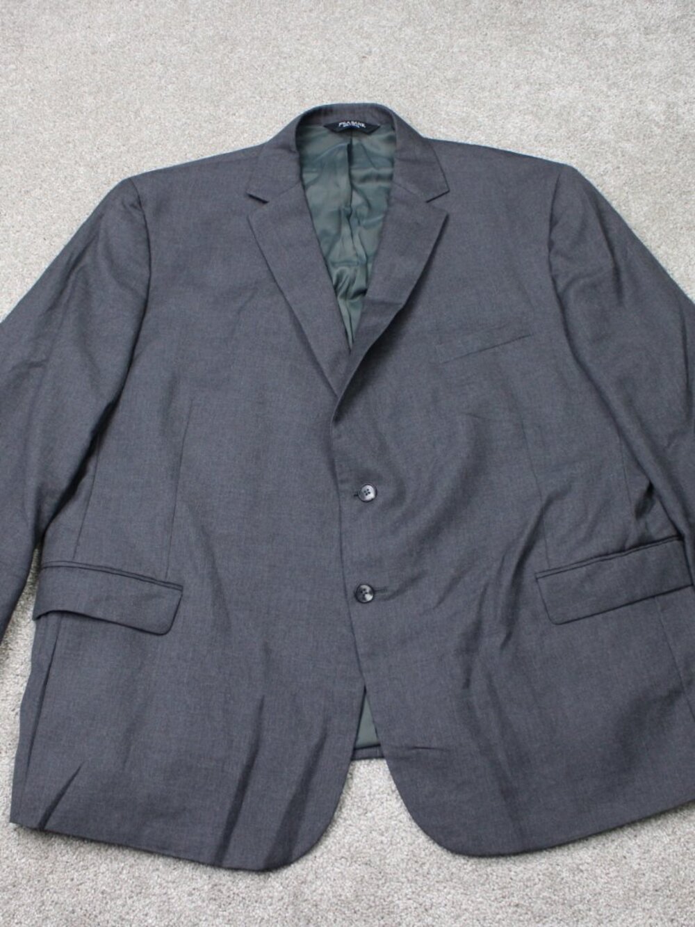Jos A. Bank Blazer Mens 54 Regular Gray JAB 100% Wool Traveler Tailored Fit